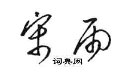 駱恆光宋雨草書個性簽名怎么寫