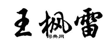 胡問遂王楓雷行書個性簽名怎么寫