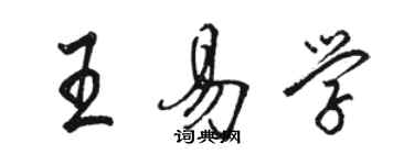 駱恆光王易學行書個性簽名怎么寫