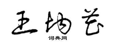 曾慶福王均花草書個性簽名怎么寫