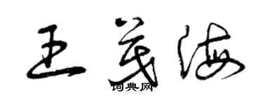 曾慶福王茂海草書個性簽名怎么寫