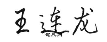 駱恆光王連龍行書個性簽名怎么寫