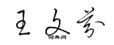 駱恆光王文芬草書個性簽名怎么寫