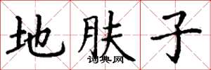 丁謙地膚子楷書怎么寫