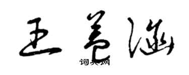 曾慶福王益涵草書個性簽名怎么寫