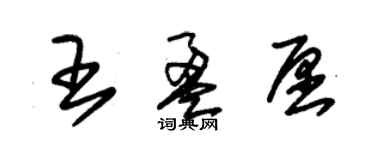 朱錫榮王盈願草書個性簽名怎么寫