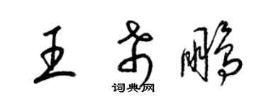 梁錦英王希鵬草書個性簽名怎么寫