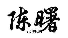 胡問遂陳曙行書個性簽名怎么寫