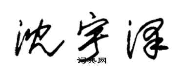 朱錫榮沈宇澤草書個性簽名怎么寫
