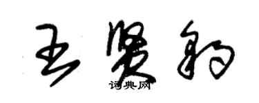 朱錫榮王賢豹草書個性簽名怎么寫