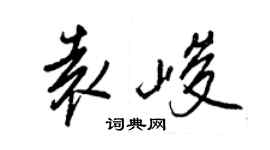 王正良袁峻行書個性簽名怎么寫
