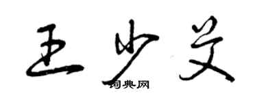 曾慶福王少艾草書個性簽名怎么寫