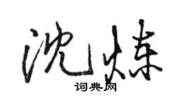 駱恆光沈煉行書個性簽名怎么寫