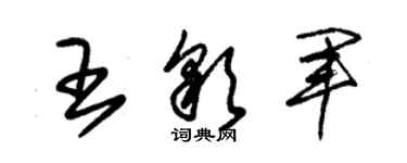 朱錫榮王彩軍草書個性簽名怎么寫