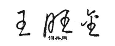 駱恆光王旺金草書個性簽名怎么寫