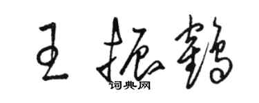 駱恆光王振鶴草書個性簽名怎么寫