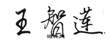 駱恆光王智蓮行書個性簽名怎么寫