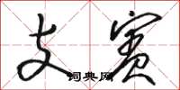駱恆光支賓草書怎么寫