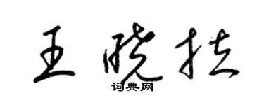 梁錦英王曉拉草書個性簽名怎么寫