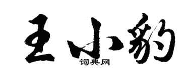 胡問遂王小豹行書個性簽名怎么寫