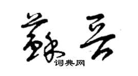 曾慶福蘇晉草書個性簽名怎么寫