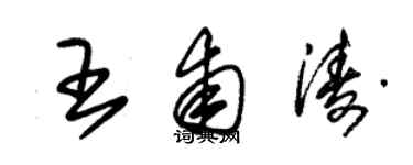 朱錫榮王甫濤草書個性簽名怎么寫