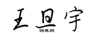 王正良王旦宇行書個性簽名怎么寫