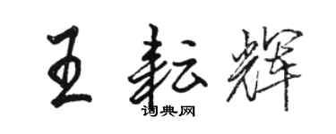 駱恆光王耘輝行書個性簽名怎么寫
