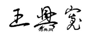 曾慶福王興寬草書個性簽名怎么寫