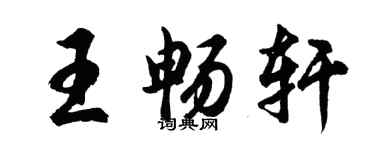 胡問遂王暢軒行書個性簽名怎么寫