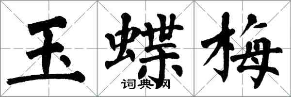 翁闓運玉蝶梅楷書怎么寫