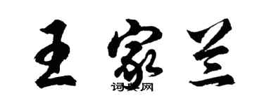 胡問遂王家蘭行書個性簽名怎么寫