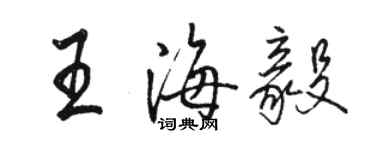 駱恆光王海毅行書個性簽名怎么寫