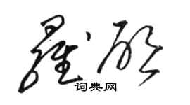 駱恆光羅啟草書個性簽名怎么寫