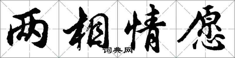 胡問遂兩相情願行書怎么寫