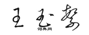 駱恆光王玉繁草書個性簽名怎么寫