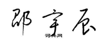 梁錦英邵宇辰草書個性簽名怎么寫