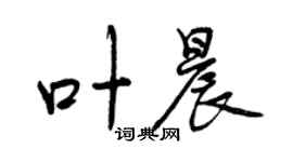 曾慶福葉晨行書個性簽名怎么寫