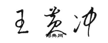 駱恆光王黃沖草書個性簽名怎么寫