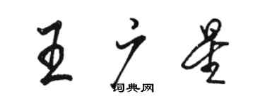 駱恆光王廣星行書個性簽名怎么寫