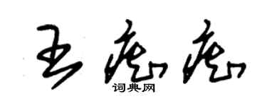 朱錫榮王痴痴草書個性簽名怎么寫