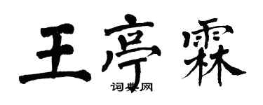 翁闓運王亭霖楷書個性簽名怎么寫