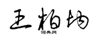 曾慶福王柏均草書個性簽名怎么寫