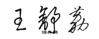 駱恆光王舒荔草書個性簽名怎么寫