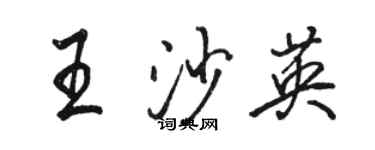 駱恆光王沙英行書個性簽名怎么寫