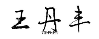 曾慶福王丹豐行書個性簽名怎么寫