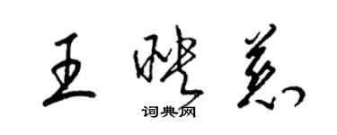 梁錦英王映慈草書個性簽名怎么寫