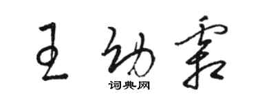 駱恆光王幼霜草書個性簽名怎么寫