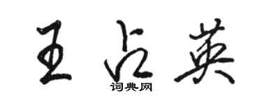 駱恆光王占英行書個性簽名怎么寫