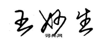 朱錫榮王妙生草書個性簽名怎么寫